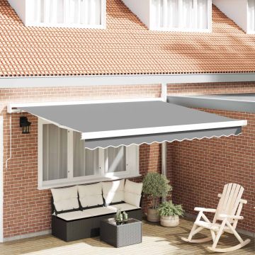 Tenda retrattile Nero 400 × 300 cm Alluminio