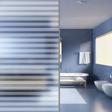 Pellicola per Finestra Design Smerigliato Strisce 0,9x5 m PVC