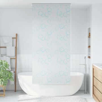 Tenda a Rullo per Doccia 100x240 cm con Motivo a Bolle