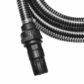 Tubo di Aspirazione con Connettori 7 m 22 mm Nero
