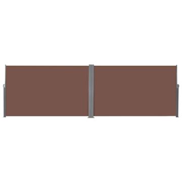 Tenda da Sole Laterale Retrattile Marrone 180x600 cm