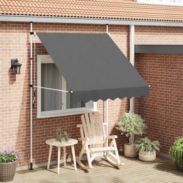 Tenda da Sole Retrattile Manuale 200 cm Antracite