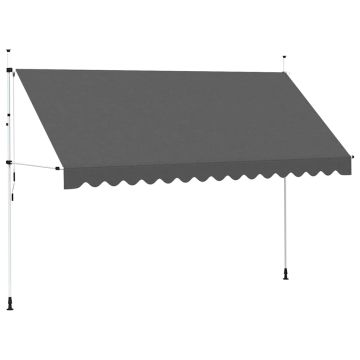 Tenda da Sole Retrattile Manuale 400 cm Antracite
