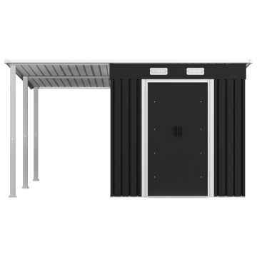 Capanno da Giardino con Tetto Antracite 346x236x181 cm Acciaio