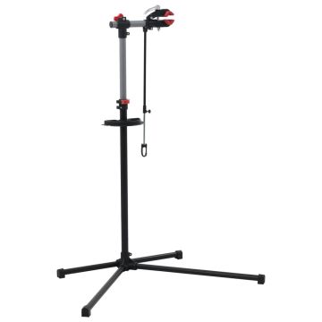 Cavalletto Manutenzione Bici 104x68x(110-190) cm Acciaio Nero