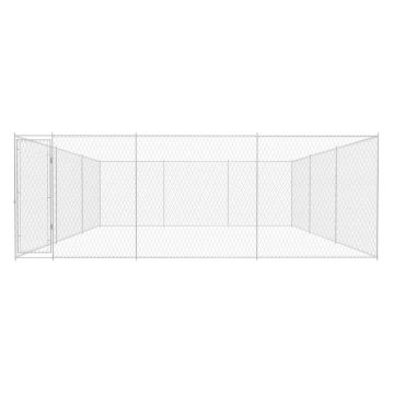 Canile da Esterno in Acciaio Zincato 570x570x185 cm