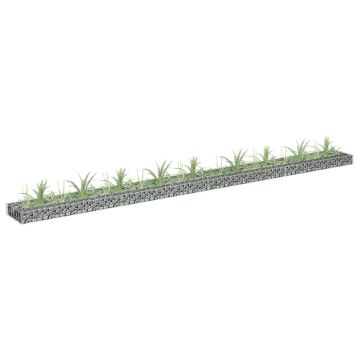 Gabbione Letto Rialzato in Acciaio Zincato 360x30x10 cm