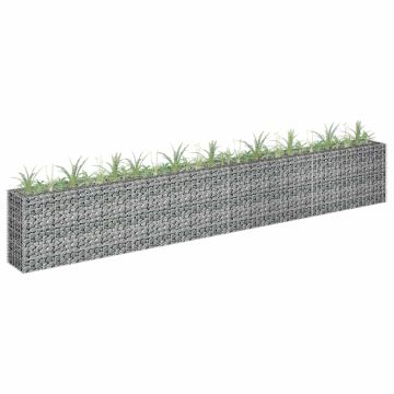 Gabbione Letto Rialzato in Acciaio Zincato 360x30x60 cm