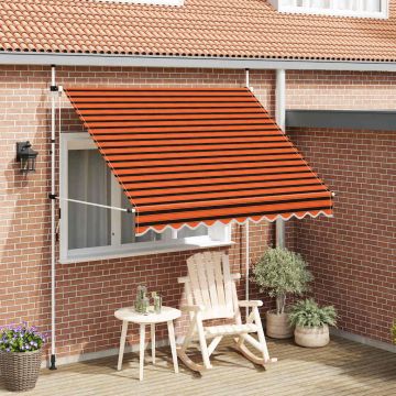 Tenda da Sole Retrattile Manuale 250 cm Arancione e Marrone