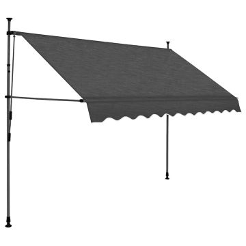 Tenda da Sole Retrattile Manuale con LED 250 cm Antracite