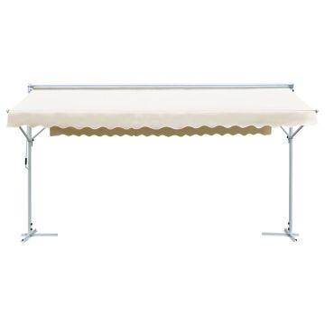 Tenda Parasole con Piedistallo 600x300 cm Crema