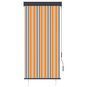 Tenda a Rullo per Esterni 80x250 cm Giallo e Blu