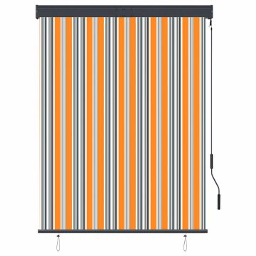 Tenda a Rullo per Esterni 120x250 cm Giallo e Blu