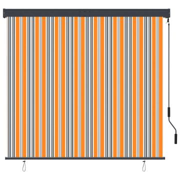 Tenda a Rullo per Esterni 160x250 cm Blu e Gialla