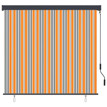 Tenda a Rullo per Esterni 170x250 cm Blu e Gialla