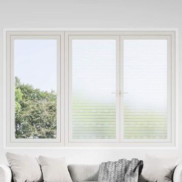Pellicola per Finestra Design Smerigliato Strisce 0,9x50 m PVC