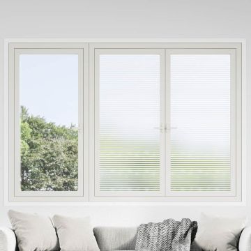 Pellicola per Finestra Design Smerigliato Strisce 0,9x100 m PVC