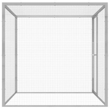 Gabbia per Gatti 1,5x1,5x1,5 m in Acciaio Zincato