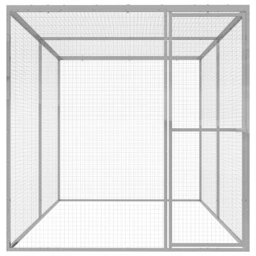 Gabbia per Gatti 3x1,5x1,5 m in Acciaio Zincato