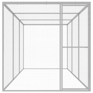 Gabbia per Gatti 4,5x1,5x1,5 m in Acciaio Zincato