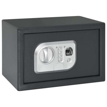 Cassaforte a Impronta Digitale Grigio Scuro 31x20x20 cm