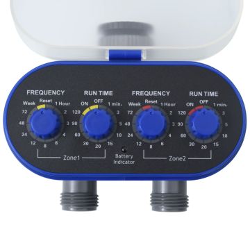 Timer per Irrigazione Doppia Uscita con Valvole a Sfera
