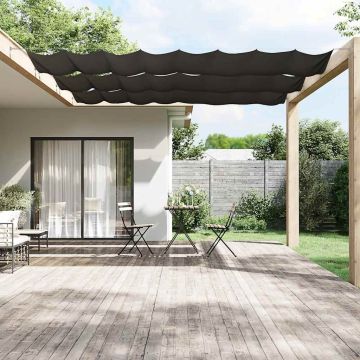 Paravento Verticale Antracite 140x600 cm Tessuto Oxford