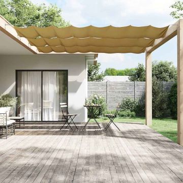 Paravento Verticale Beige 180x1000 cm in Tessuto Oxford