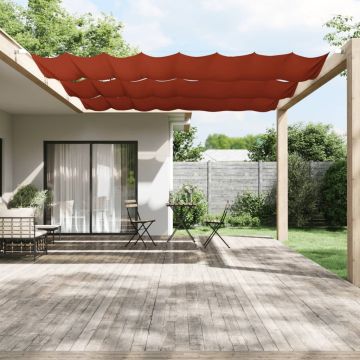 Paravento Verticale Terracotta 140x360 cm in Tessuto Oxford