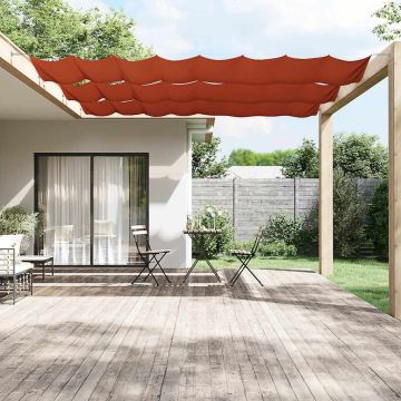 Paravento Verticale Terracotta 180x800 cm in Tessuto Oxford