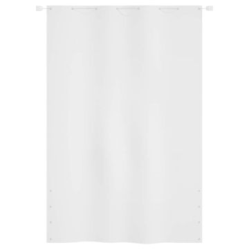 Paravento per Balcone Bianco 160x240 cm in Tessuto Oxford
