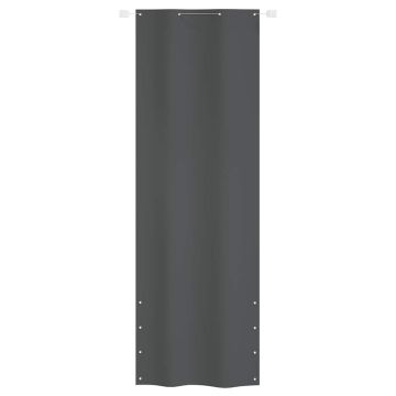 Paravento per Balcone Antracite 80x240 cm in Tessuto Oxford