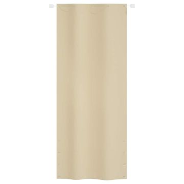 Paravento per Balcone Beige 100x240 cm in Tessuto Oxford