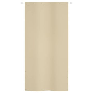 Paravento per Balcone Beige 120x240 cm in Tessuto Oxford