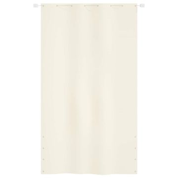 Paravento per Balcone Crema 140x240 cm in Tessuto Oxford