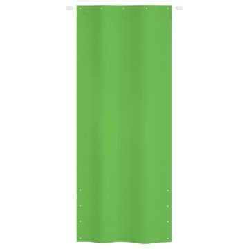 Paravento per Balcone Verde Chiaro 100x240 cm in Tessuto Oxford