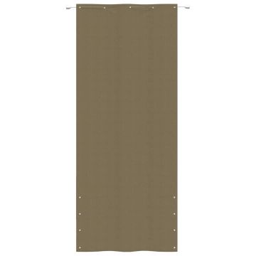 Paravento per Balcone Tortora 100x240 cm in Tessuto Oxford