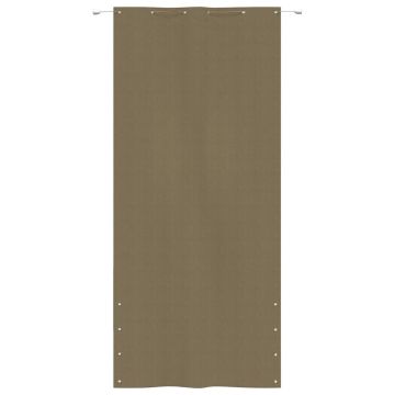 Paravento per Balcone Tortora 120x240 cm in Tessuto Oxford