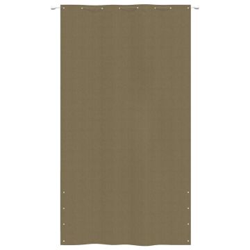 Paravento per Balcone Tortora 160x240 cm in Tessuto Oxford