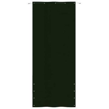 Paravento per Balcone Verde Scuro 100x240 cm in Tessuto Oxford