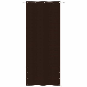 Paravento per Balcone Marrone 100x240 cm in Tessuto Oxford