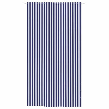 Paravento per Balcone Blu e Bianco 140x240 cm in Tessuto Oxford
