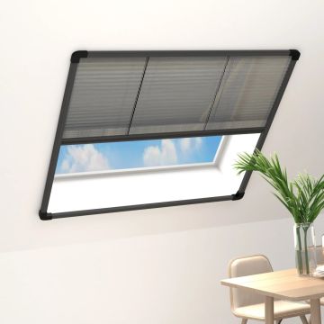 Zanzariera Plissettata per Finestre in Alluminio 120x120 cm