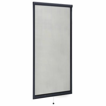 Zanzariera Avvolgibile per Finestre Antracite 60x150 cm