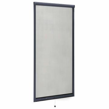 Zanzariera Avvolgibile per Finestre Antracite 80x170 cm