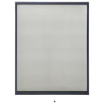 Zanzariera Avvolgibile per Finestre Antracite 140x170 cm