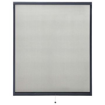 Zanzariera Avvolgibile per Finestre Antracite 160x170 cm