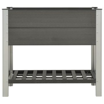 Fioriera Rialzata Giardino con Ripiano 100x50x90 cm WPC Grigio