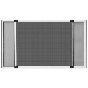 Zanzariera Allungabile per Finestre Bianca (75-143)x50 cm