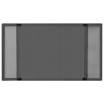 Zanzariera Allungabile per Finestre Antracite (100-193)x75 cm